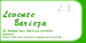 levente baricza business card